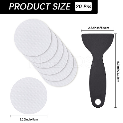 Flat Round PEVA Bathtub Non-Slip Stickers AJEW-CN0003-85B-1
