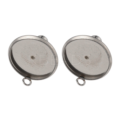 Tarnish Resistant 201 Stainless Steel Stud Earrings Findings STAS-K279-01E-P-1