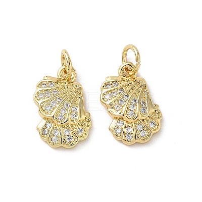 Brass Micro Pave Cubic Zirconia Pendants KK-D502-26I-G-1