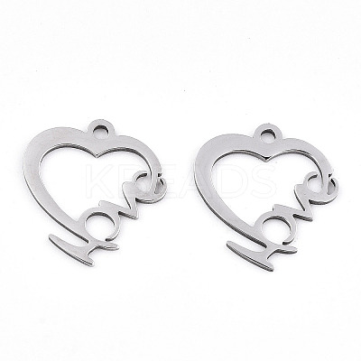 Non-Tarnish Valentine's Day 201 Stainless Steel Pendants LS-STAS-S081-076-1