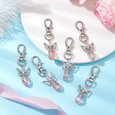 10Pcs Glass Pendant Decorations HJEW-JM02548-1
