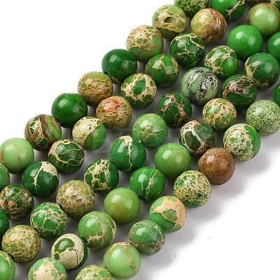 Dyed Natural Regalite/Imperial Jasper/Sea Sediment Jasper Beads Strands G-B124-C02-02-1