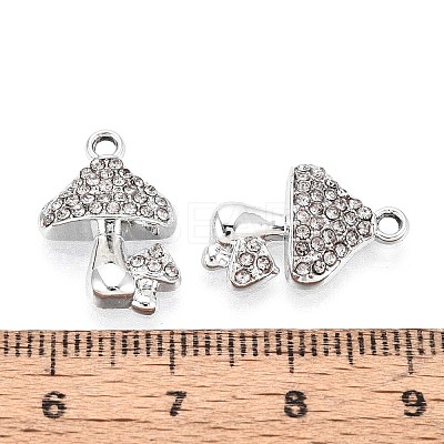 Rack Plating Alloy Rhinestone Pendants PALLOY-T091-25M-P-1