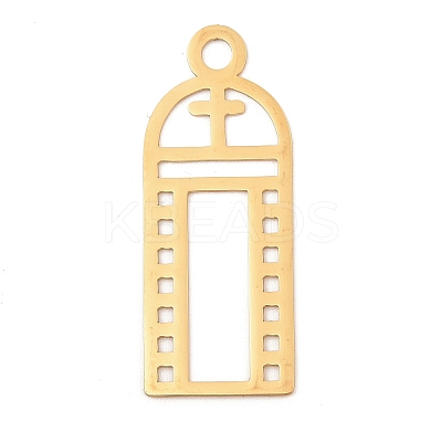 201 Stainless Steel Big Pendants STAS-Z109-13G-1