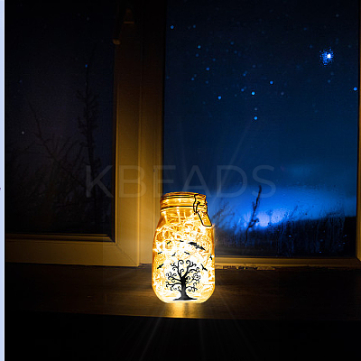 PVC Lamp Film for DIY Colorful Light Hanging Lamp Frosted Glass Jar DIY-WH0408-002-1