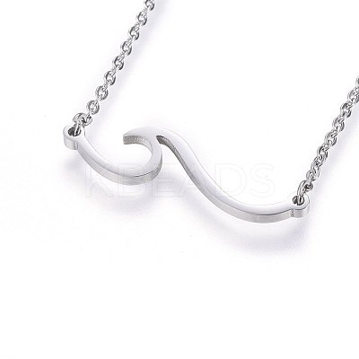 Non-Tarnish 304 Stainless Steel Pendant Necklaces NJEW-H491-17P-1