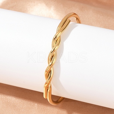 304 Stainless Steel Cuff Bangles for Women BJEW-F497-01G-1