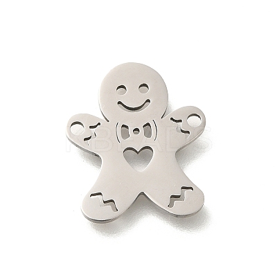201 Stainless Steel Laser Cut Connector Charms X-STAS-R132-10P-1