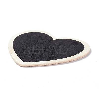 Heart Wooden Mini Chalkboard Signs AJEW-M035-02-1