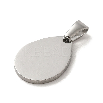 Non-Tarnish 304 Stainless Steel Stamping Blank Tag Pendants STAS-B053-04P-1