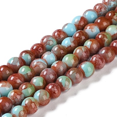 Baking Paint Glass Bead Strands GLAA-H031-01A-04-1