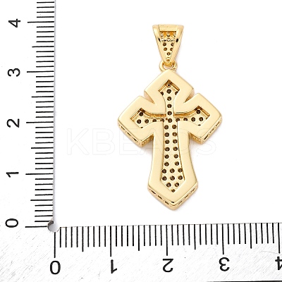 Brass Micro Pave Cubic Zirconia Pendants KK-S510-48G-02-1
