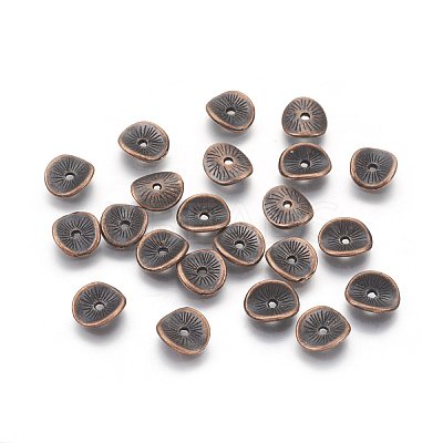 Tibetan Style Wavy Spacer Beads TIBEP-A11067-R-FF-1