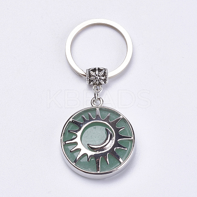 Natural Green Aventurine Keychain KEYC-G043-B06-1