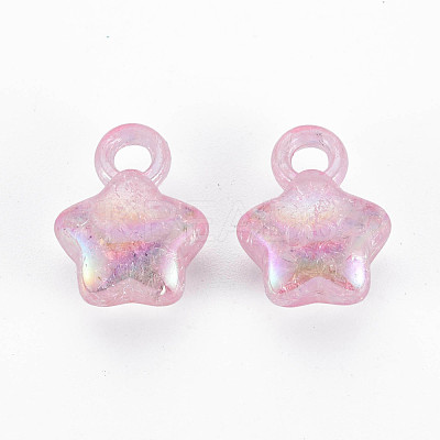 Transparent Crackle Acrylic Pendants MACR-S373-63-L05-1