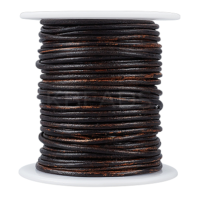 20M Round Cowhide Leather Cord WL-WH0015-01B-03-1