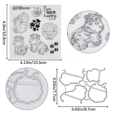 1Pc PVC Plastic Clear Stamps DIY-CP0008-79B-1