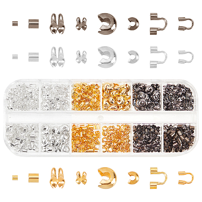 900Pcs 3 Colors Ending Findings Kits for DIY Jewelry KK-SC0001-89-1