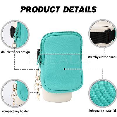 3Pcs 3 Colors Polyester Water Bottle Pouch AJEW-CA0003-96-1