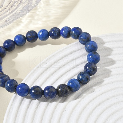 Natural Lapis Lazuli Round Beaded Stretch Bracelets GG-CBA12F1-02A-09-1