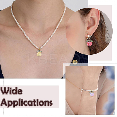 20Pcs 10 Colors Glass Pendants PALLOY-YW00082-1