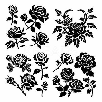 4Pcs 4 Styles PET Waterproof Self-adhesive Car Stickers DIY-WH0308-225A-088-1