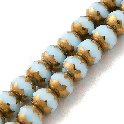 Opaque Solid Color Glass Beads Strands GLAA-G098-02B-1