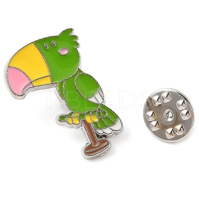 Bird Platinum Alloy Enamel Brooches LS-JEWB-I035-08P-05-1