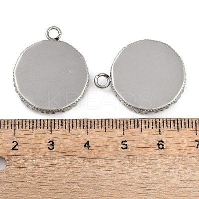 Non-Tarnish 304 Stainless Steel Pendant Cabochon Settings STAS-Z070-01P-04-1