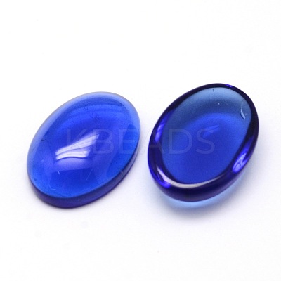 K9 Glass Cabochons Oval Flat Back Cabochons GGLA-L002B-05-1
