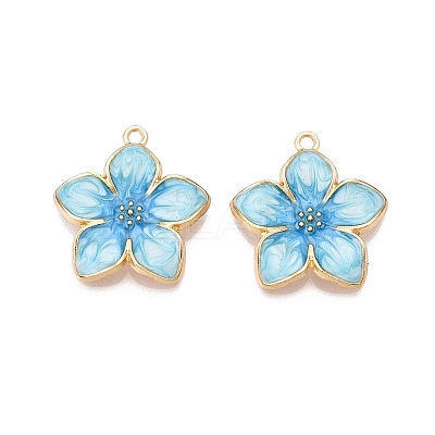 Rack Plating Alloy Enamel Pendants LS-ENAM-N056-365KCG-04-1