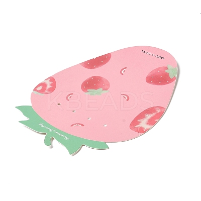Strawberry Shaped Paper Earring Display Cards CDIS-C005-04-1
