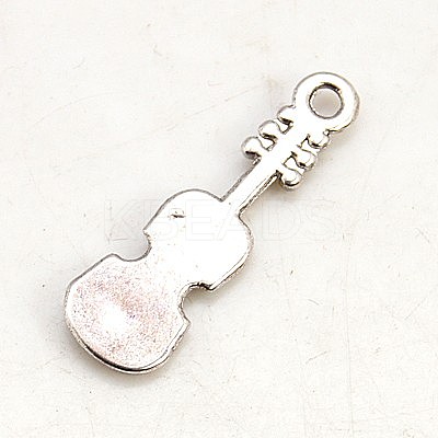 Tibetan Style Alloy Violin Pendants TIBEP-EA11011Y-FF-1