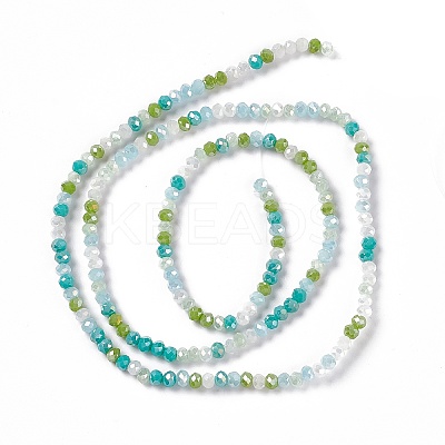 Electroplate Glass Beads Strands EGLA-S192-001A-B10-1