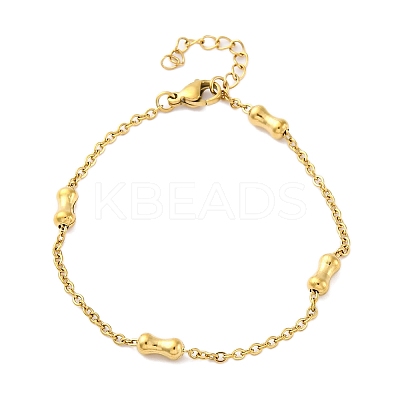 304 Stainless Steel Rolo Chain Bracelets for Women BJEW-C094-08G-1