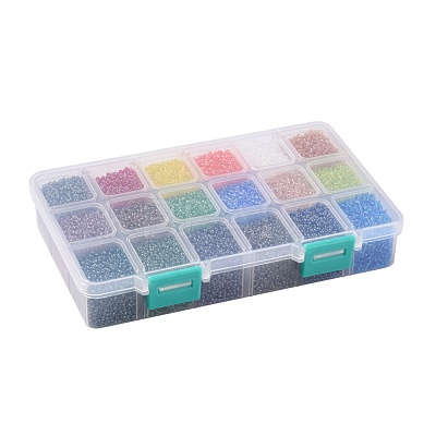 FGB 48000PCS 18 Colors 12/0 Grade A Round Glass Seed Beads SEED-JP0012-02-2mm-1