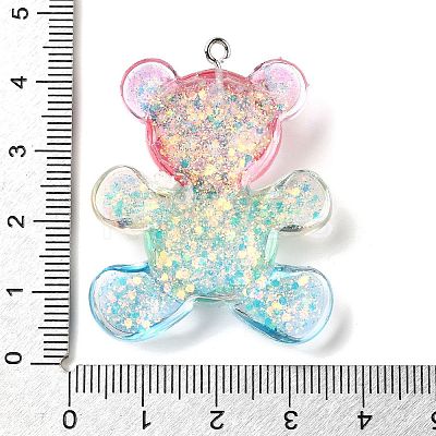 Transparent Resin Pendants RESI-H036-01A-1