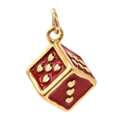 304 Stainless Steel Enamel Pendants STAS-P431-25G-01-1