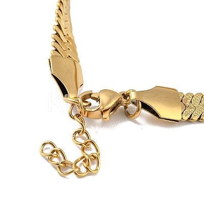 Ion Plating(IP) 304 Stainless Steel Herringbone Chain Bracelet BJEW-D028-02A-04G-1