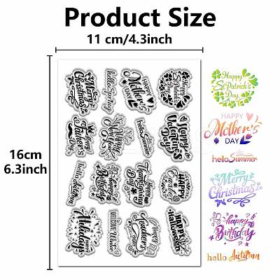 Plastic Stamps DIY-WH20018-0134-1
