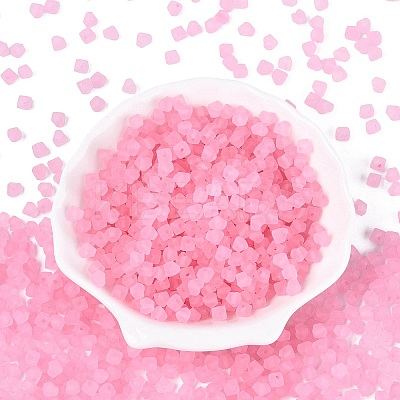 FGB Frosted Transparent Glass Seed Beads SEED-N013-03A-05-1