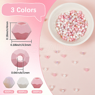 1000Pcs 3 Colors Baking Paint Glass Seed Beads SEED-SP0001-07A-1