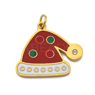 Christmas Theme Ion Plating(IP) 304 Stainless Steel Pendants STAS-O005-01L-G-1