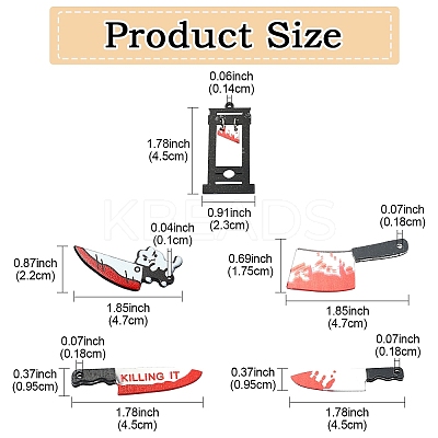 15Pcs 5 Styles Halloween Printed Opaque Acrylic Pendants MACR-YW0003-07-1