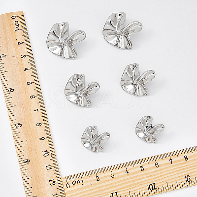24Pcs 3 Style Irregular Flower Shape 1-Hole Zinc Alloy Shank Buttons BUTT-HY0001-01P-1