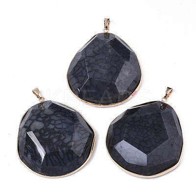 Natural Crackle Agate Big Pendants G-R469-05A-1