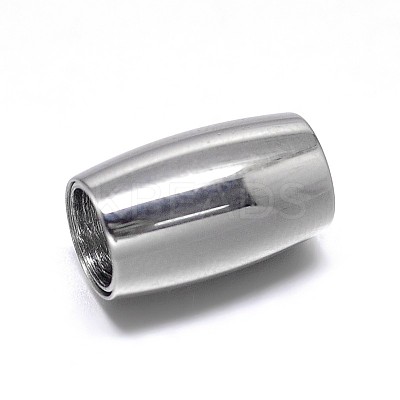 Tarnish Resistant Column 304 Stainless Steel Magnetic Clasps with Glue-in Ends LS-STAS-D059-14D-1