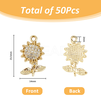 50Pcs UV Plating Alloy Rhinestone Pendants FIND-FH0008-93-1