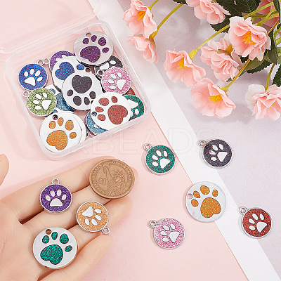 40Pcs 20 Styles Enamel Pendants ENAM-SP0001-01-1