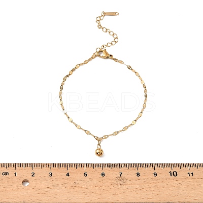 304 Stainless Steel Round Bead Charm Bracelets LS-BJEW-G748-01G-1
